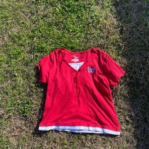 Hot pink butterfly top